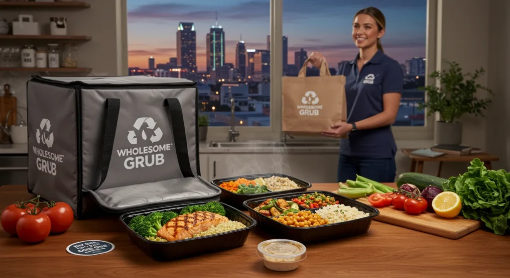 woman delivering meals in plano